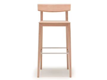 SMART BQ0637 - High wooden stool with back by Andreu World - view 2
